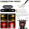 Miniatyrbillede 3 af 3: TS-LED baglygter til motorcykel Integrerede bremselys og blinklys Indikatorlys 5W 20LED Bremse kørelys blinkende Nummerpladeholder