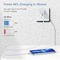 Miniatyrbillede 2 af 5: USB-C til Lightning-kabel 2m, 2-pak iPhone-ladekabel 2m kompatibel med Apples USB-C-oplader
