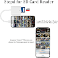 Miniatyrbilde 3 av 5: (Apple MFi-sertifisert) Lightning til SD-kort kameraleser for iPhone, Trail Camera Viewer SD-minnekortleser adapter kompatibel med iPhone 14/13/12