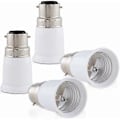 Miniatyrbilde 1 av 4: 4x Sokkeladapter - B22 til E27 Sokkelomvandler - Bajonettbas Lampefeste Adapter for Halogen LED-lampe