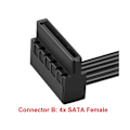 Miniatyrbild 5 av 5: TS-Pcie 6 Pin Hane Till Sata 1 Till 4 Sata Hona Strömförsörjningssplitter För Modulär Rm650x Rm750x Strömförsörjning