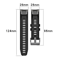 Miniatyrbillede 2 af 3: TS-Silikonearmbånd til Garmin fenix 7X 26mm - Sort