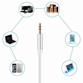Pikkukuva 3 / 3: 1M Lightning - AUX 3,5mm Kaapelisovitin Auto Hopea