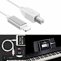 Pikkukuva 2 / 4: Lightning - Type-B MIDI-kosketinsoitinmuunnin USB 2.0 -kaapeli iPhone 7 8 X iPadille