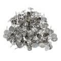Miniatyrbilde 2 av 5: 200 stk Ørepynt Stud Posts 6mm Puter Mutter Bakside Sølvfarget Kirurgisk Stål DIY Ny