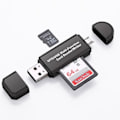 Miniatyrbillede 1 af 2: TS-2i1 Hukommelseskortlæser USB / MicroUSB