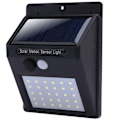 Miniatyrbillede 1 af 3: 30 LED solcellelampe med bevægelsessensor og detektor sort 1 stk