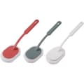 3-pack Sponge Brushes with Long Handle, Cleaning Brush with Sponge for Bathroom Tiles and Toilet