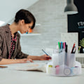 Miniatyrbillede 5 af 5: Penholder, skrivebordsopbevaring, stor kapacitet 360° roterbar