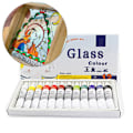Miniatyrbilde 4 av 5: 12 ml 12 farger glassmaling akryl håndmalte pigmenter tegnerør kunstmaterialer SQBB