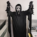 Miniatyrbillede 3 af 3: Ghost Face Skrig Horror Maske, Halloween Killer Cosplay Kostume