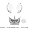 Miniatyrbillede 2 af 5: TS-N4ht1 Håndrem+maske Kombination Til Pico 4 Håndtag Controller Tpu Anti Slip Rem+silikone Mas