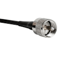 Miniatyrbillede 2 af 5: Rg58 Rg-58 50 Ohm Bilantenn Koaksialkabel 5 Meter Uhf Hona Til Uhf Hane (sort)