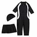 Miniatyrbild 3 av 3: Perfekta flickor Barn Muslimska Badkläder Islamiska Badkläder Mild Hud Burkini Badkläder Strandkläder - Perfet rosa 9-10 år