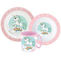 Miniatyrbilde 1 av 2: Unicorn Servise med kopper 350 ml, mikroplastsett