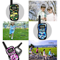Miniatyrbild 3 av 5: TS-Walkie Talkies Uppladdningsbara För Barn Lång Räckvidd, Julklapp Födelsedagspresent, Vandringsutrustning Camping Spel Leksaker