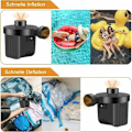 Miniatyrbilde 4 av 4: TS-Elektrisk luftpumpe, 2-i-1 oppblåsbar madrasspumpe, pumpe med 3 dyser, for oppblåsbart basseng, sengemadrass, camping, vakuumposer