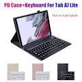 Pikkukuva 2 / 5: TS-Pu Kotelo+näppäimistö Tab A7 Lite 8.7 Tuuman T220/t225 Tabletille Käännettävä Kotelo Tabletin Jalustalla ja Langattomalla Näppäimistöllä