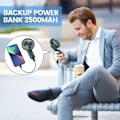 Pikkukuva 4 / 4: TS-Mini kannettava ladattava USB-tuuletin jalustalla, 2500 mAh akulla ja 5 tilalla (vihreä)