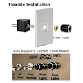 Miniatyrbilde 3 av 5: LED Dimmer Bryter 12V DC PWM Dimmer Justerbar Kontroller For Bobil Båt Tilhenger Varebil, For Dimbar LED-lys, Halogen, Glødelampe, Ensfarget