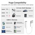 Miniatyrbillede 2 af 5: 2 USB C til 3,5 mm Jack Adaptere, Type C til Hovedtelefon Aux Adapter, Aux til USB C Hovedtelefonadapter