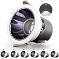 Miniatyrbilde 1 av 4: TS-Spot Baderom LED Innfelt 6 Pakke 7W 700LM = 70W Glødelampe, IP44, Kaldhvit 6000K, AC 220-240V, Utskjæring 70-75mm, Rund Ultraslim Taklampe