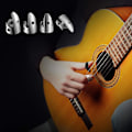 Miniatyrbillede 4 af 5: 12 stk. stålplektre til guitar, banjo og andre instrumenter
