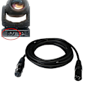 Miniatyrbillede 5 af 5: TS-Dj XLR-kabel, 3-benet hun XLR til 5-benet han XLR DMX til moving head