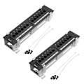 Miniatyrbilde 1 av 5: TS-Network Verktøysett 12 Port Cat6 Patch Panel Rj45 Med Veggfeste