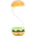 Miniatyrbilde 3 av 5: Hamburgerlampe skrivebordslampe dimbar berøringsbryter USB oppladbar leselampe