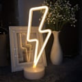 Miniatyrbillede 4 af 4: LED-blinkende skilteformet dekorationslampe varm hvid