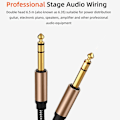 Miniatyrbillede 2 af 5: TS-6,5 mm Audio Kabel Flettet Til Guitar Mixer Forstærker 1,8 m Ledning Han Til Han Aux Kabel