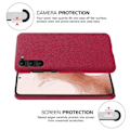 Pikkukuva 5 / 5: KSQ Samsung Galaxy S23 Plus -kotelo, kangaspinnoitteinen, punainen