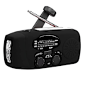 Miniatyrbillede 1 af 4: Bærbar solcelledrevet nødradio håndsving AM/FM Radio 1000mah Genopladelig Power Bank USB Mobiloplader LED Lommelygte