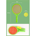 Miniatyrbillede 5 af 5: Plasttennisracket Børnelegetøj Udendørs Sport Interaktivt Strandlegetøj Tennisracket Sæt (Rød)