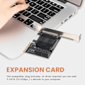 Miniatyrbild 3 av 5: TS-Pcie till 5-portars Sata Iii 6 Gbps Sata Controller Expansionskort Datorchassi Adapterkort Jmb585