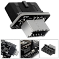 Miniatyrbillede 5 af 5: USB 3.0 internt header til USB 3.1/3.2 Type C front Type E adapter konverter A