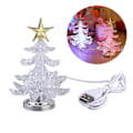 Miniatyrbilde 1 av 2: Lysende Juletre LED-lampe USB Nattlampe RGB 7 Farger Blinkende Lys Bordlampe Dekorativ Sengelampe for Hjemmeinnredning Julegaver
