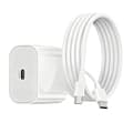 För iPhone 17 Snabbladdare USB-C Strömadapter 20W + 2m Datakabel Laddningshuvud 1 st