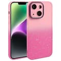 För iPhone 14 Plus Gradient Stjärnklar Silikonskal med Linsskydd