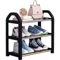 Small Shoe Cabinet, 3 Tier Shoe Rack, Mini Shoe Organizer, 42 x 19 x 43 cm