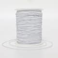 Elastisk Tråd til Armbånd, 1 mm x 110 Yards Stærkt Elastisk Snor til Smykkefremstilling, Halskæder, Perler - V Sort og Hvid