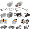Miniatyrbilde 3 av 4: Tekniske deler servomotor batteriboks IR infrarød fjernkontroll mottaker PF modell kompatibel med eds blokk murstein{HH} XL Motor