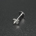 Miniatyrbild 5 av 5: 200 st Örhänge Stift 6mm Kuddar Mutter Bakstycken Silverfärgad Kirurgiskt Stål DIY Ny