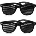 2-pack Hålglasögon För Förbättrad Syn, Svarta Unisex Synförbättrande Hålglasögon_c