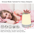 Miniatyrbilde 4 av 5: Touch Wake Up Nattlampe med Soloppgangssimulering Vekkerklokke, 3 Moduser Dimbar Varmhvit Sengelampe RGB Atmosfærisk Bordlampe, Timerfunksjon