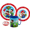 Pikkukuva 2 / 2: Super Mario lautaset ja mukit setti, mikrohiukkassetti 350 ml mukilla