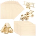 Miniatyrbillede 1 af 5: 10 stk Balsa Træplader, Træfiner Hobby Træplade til DIY Håndværk Træmodel (150 X 150 X 1,5 mm)