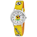 Miniatyrbild 1 av 2: TS-QBOS barnklocka med konstläderarmband - Gul