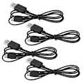 Miniatyrbillede 1 af 5: 4 stk USB Strømkabel Adapter USB Oplader Opladningskabel Ledning til 3DS/NDSI/NEW/2DS